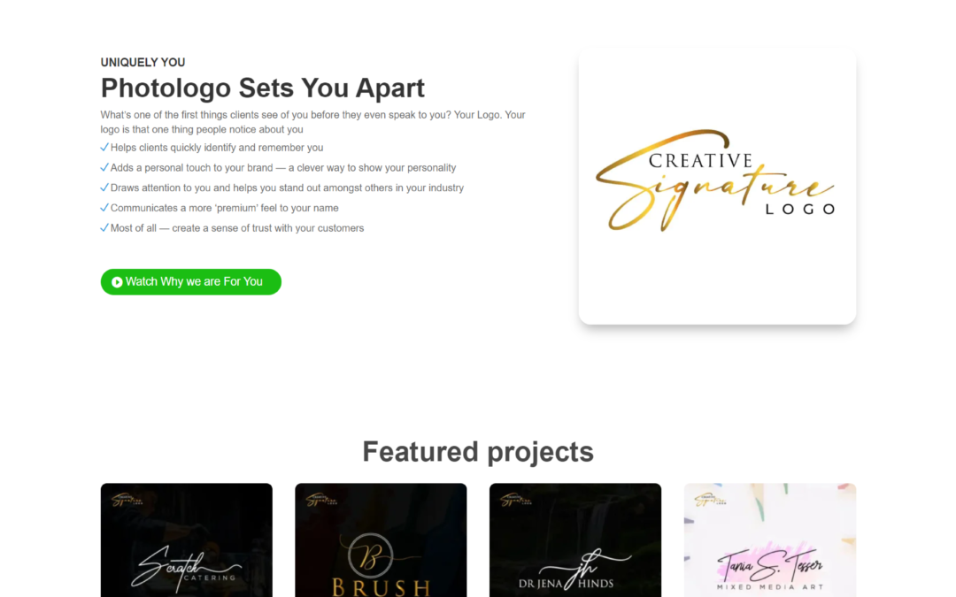 Creative Signature Logo Design Agency Website