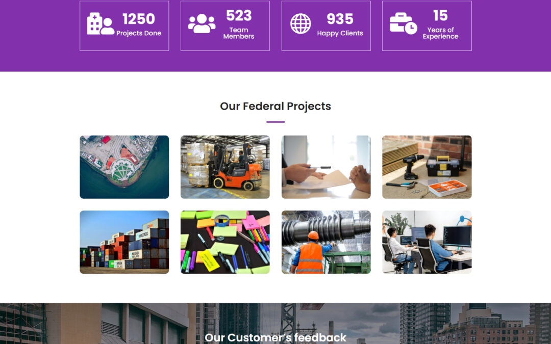 Service Contract company website design and development